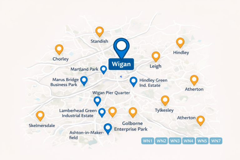 Commercial EPC Wigan Map